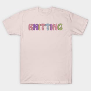 Knitting Lover Wool Letters T-Shirt